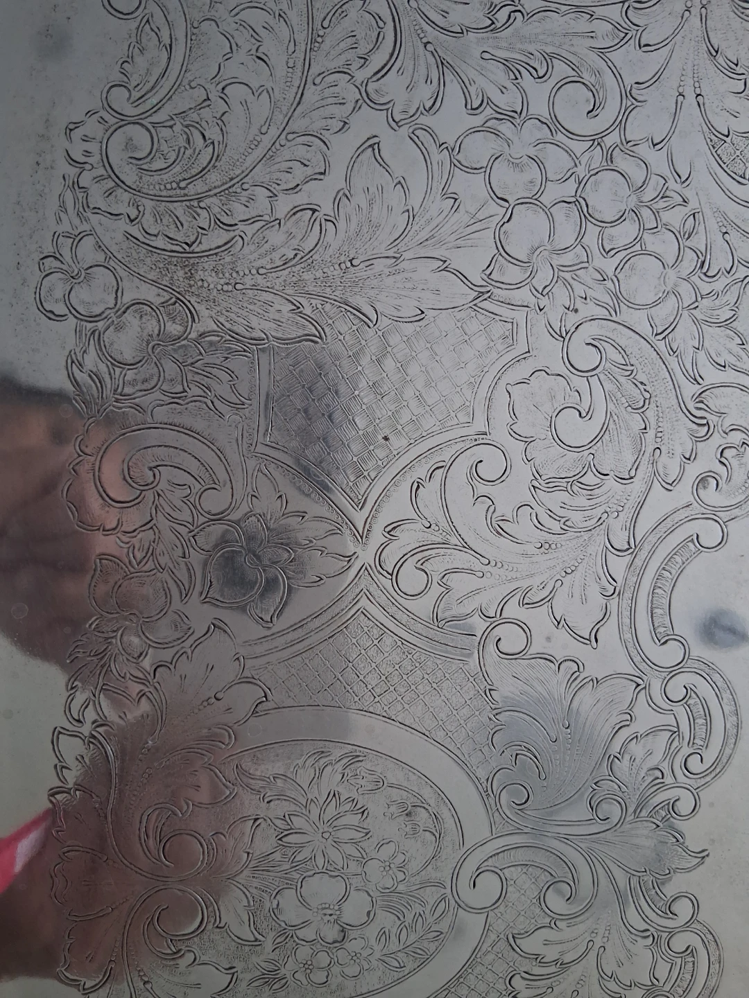 Silver Plated Serving Tray with Handles - photo 2