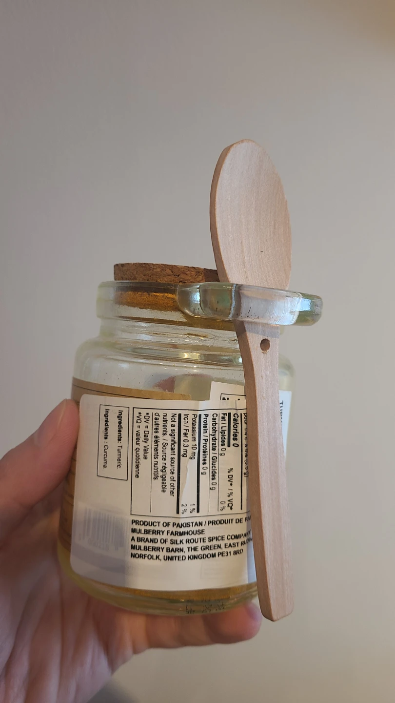EMPTY Turmeric 150g  jar with wooden spoon 🏈 - photo 3