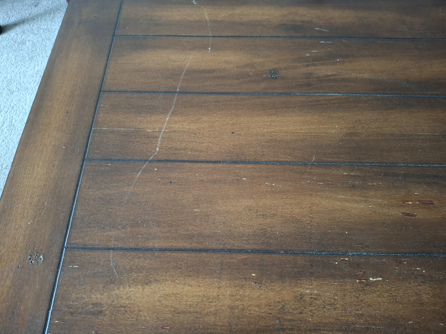 Rich Dark brown wood coffee table with lower shelf - photo 4