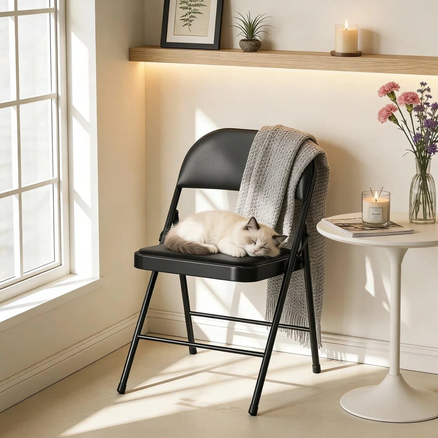 Black Folding Chair - photo 4