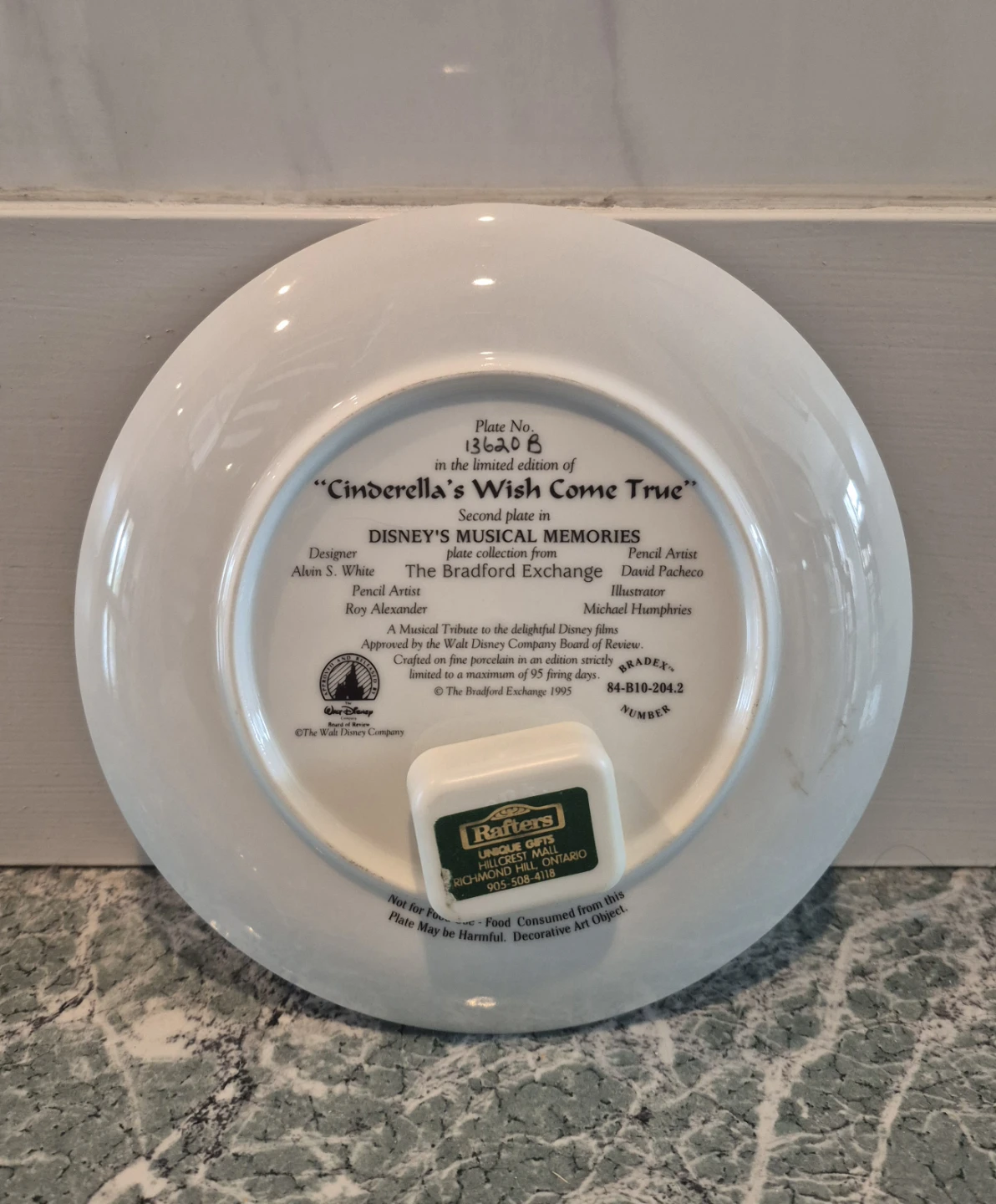 "Cinderella's Wish Come True" Disney's Musical Plate - photo 2