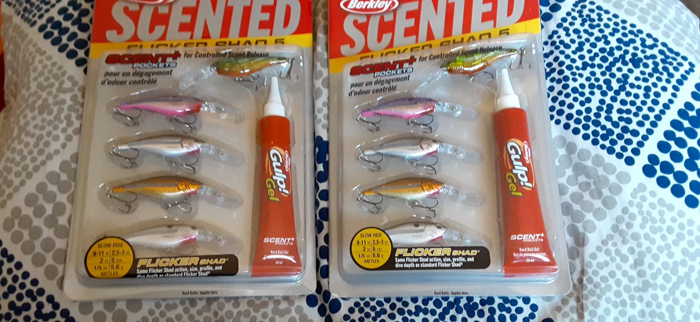2 Packs Berkley Scented Flicker Shad 5 Lures