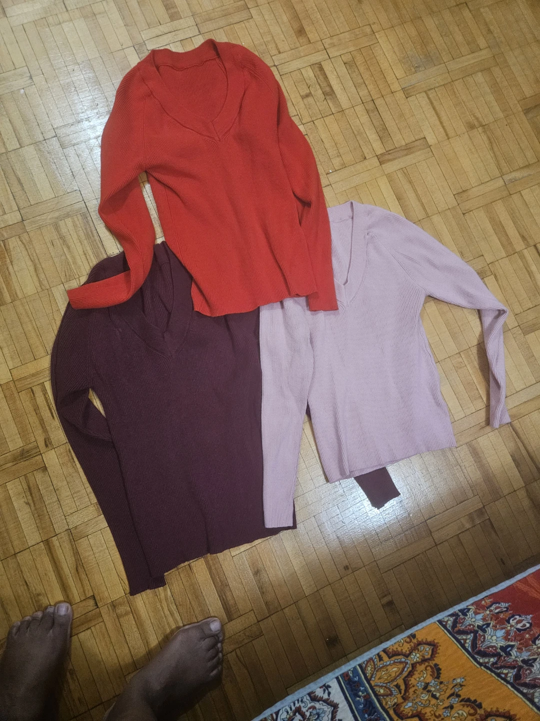 Set of 3 Long Sleeve Ribbed Sweaters - photo 4