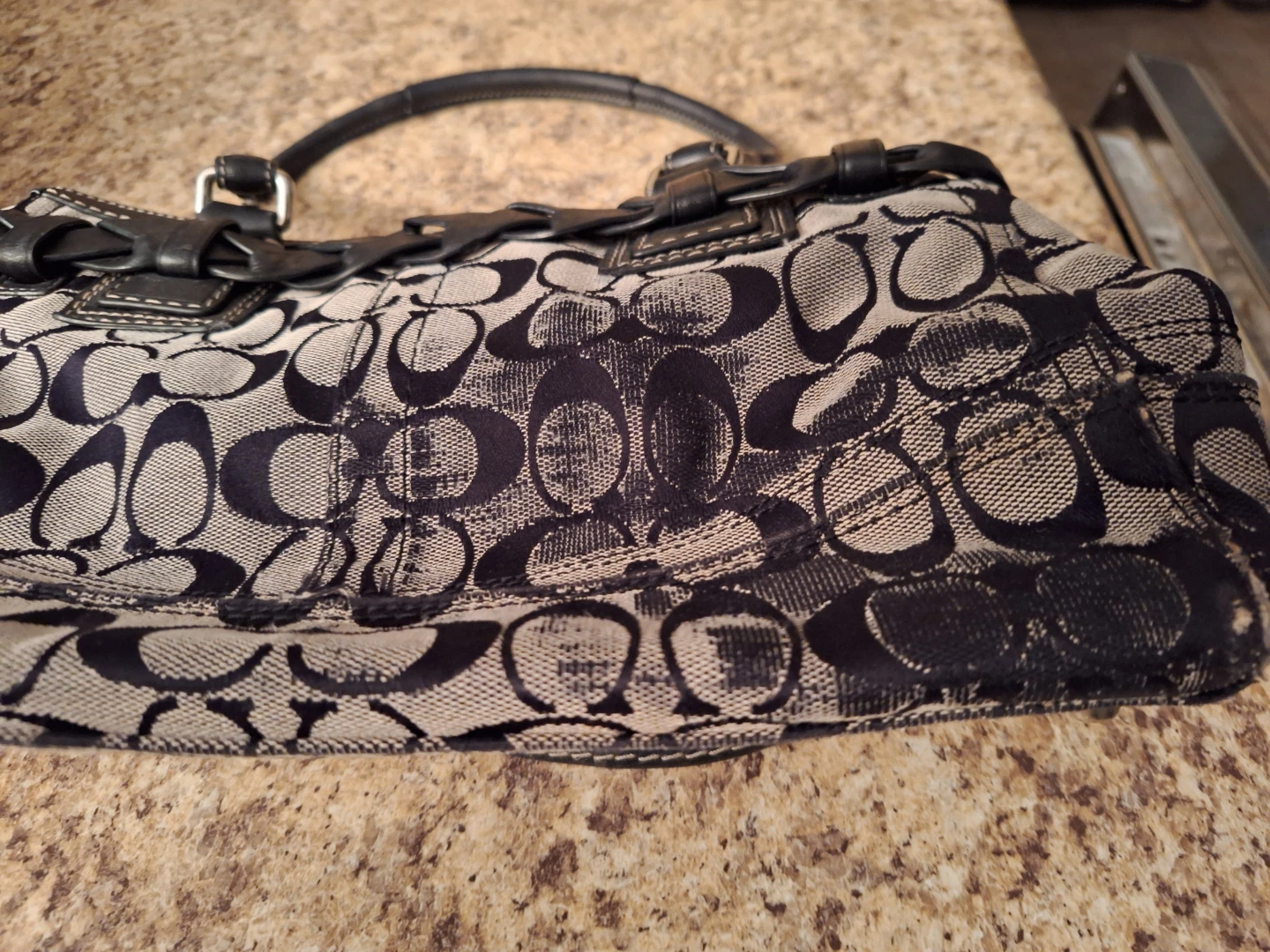 Coach Signature Canvas and Leather Handbag - photo 5