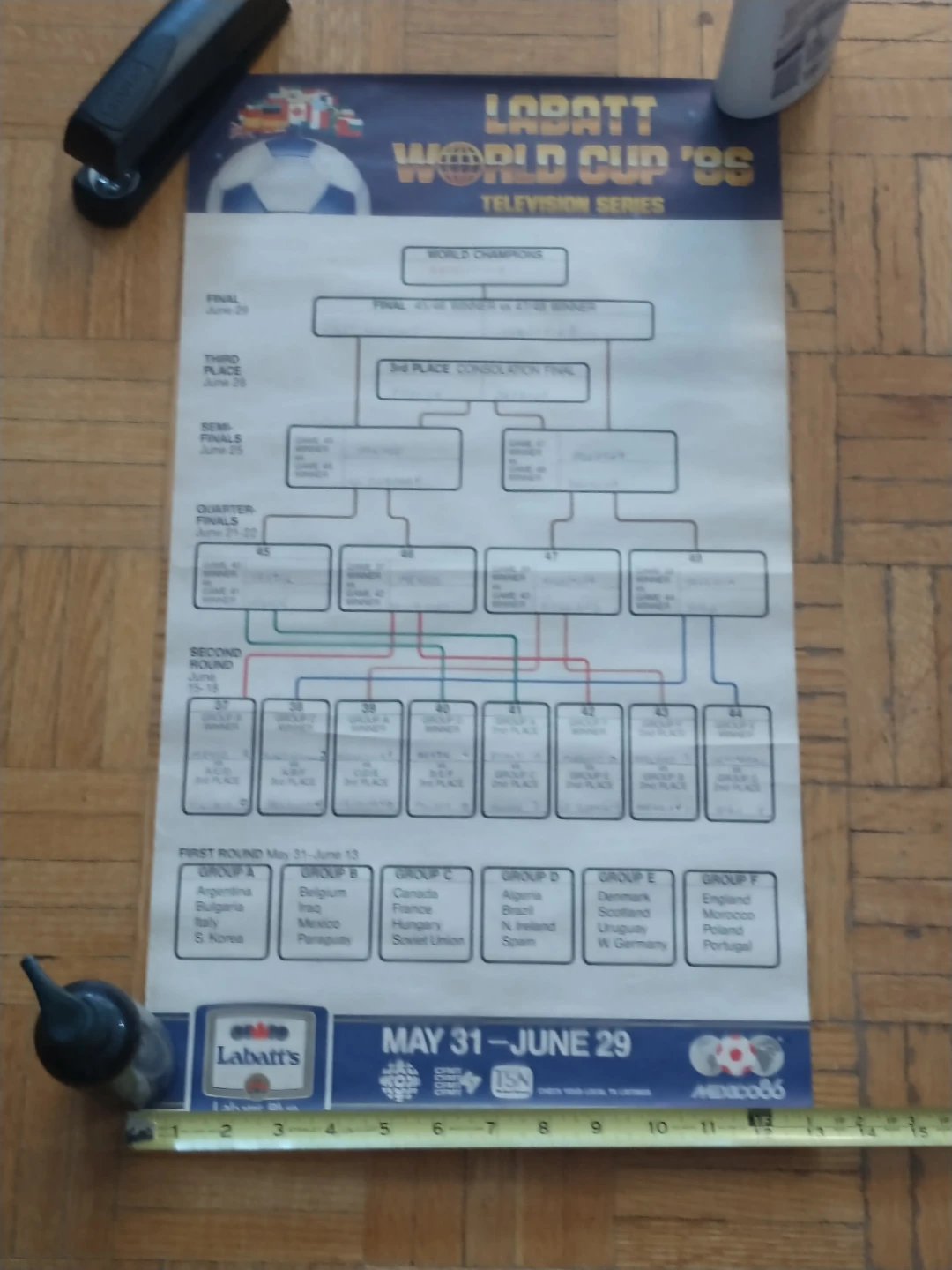 Labatt World Cup 86 Game Brackets - photo 3