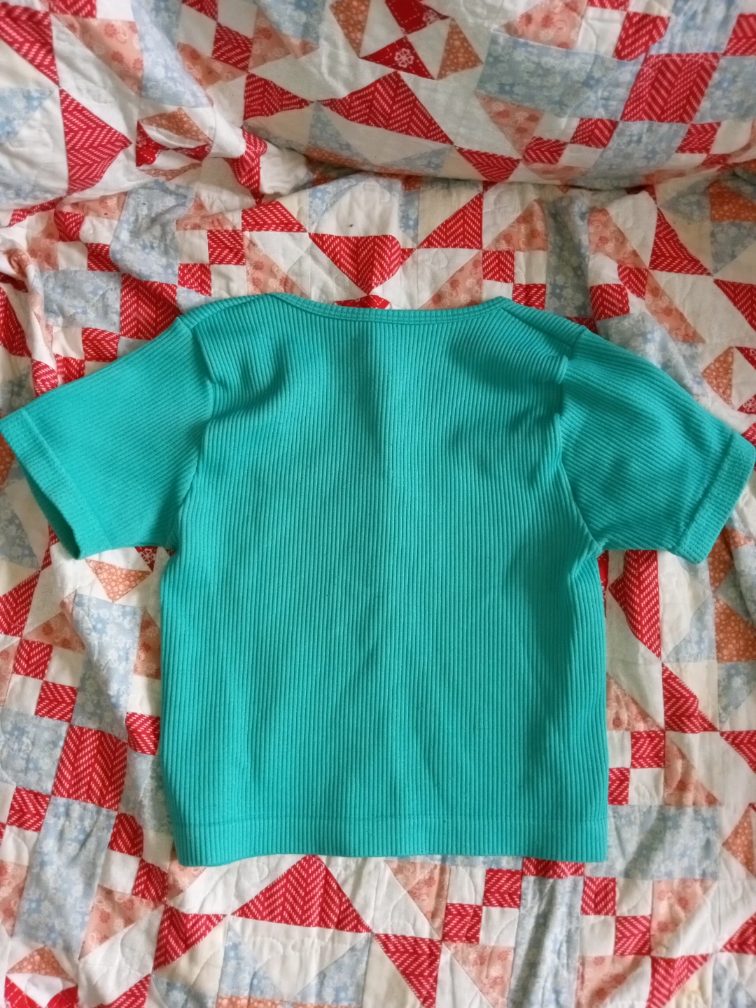 Womens- Ribbed T-Shirt  (Teal) - photo 4