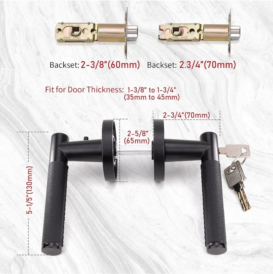 BAK BO Interior Door Key Lock Handle Leather high quality - photo 3