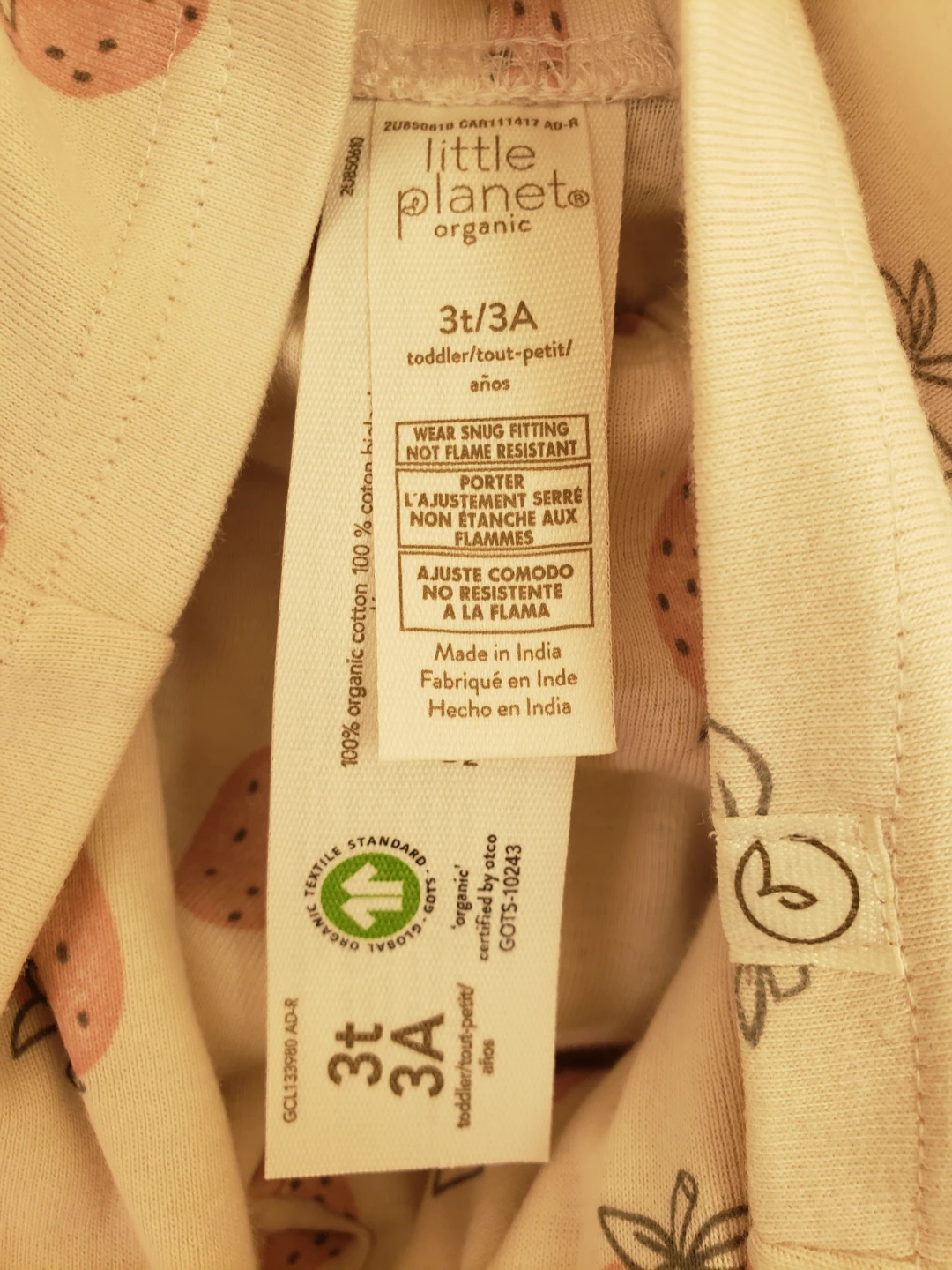 Little Planet Organic Toddler Pajama Set 3T - photo 3
