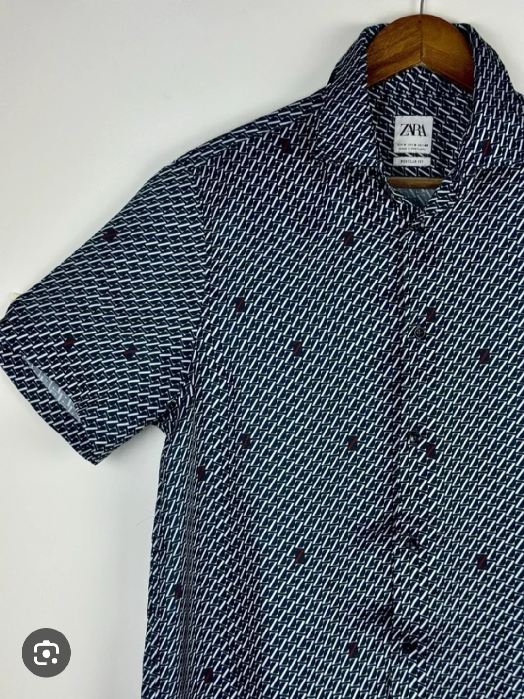 Zara silky XL Men's Short Sleeve Button Up Shirt regular fit
