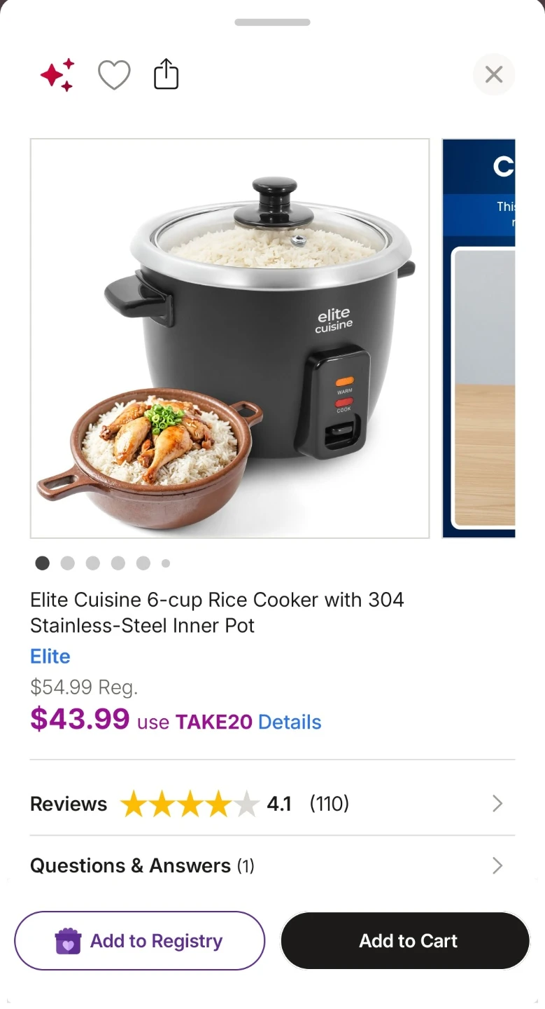 6-Cup Rice Cooker - photo 2