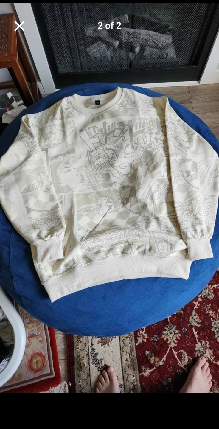 New Demon Slayer Manga Print Crewneck Sweatshirt