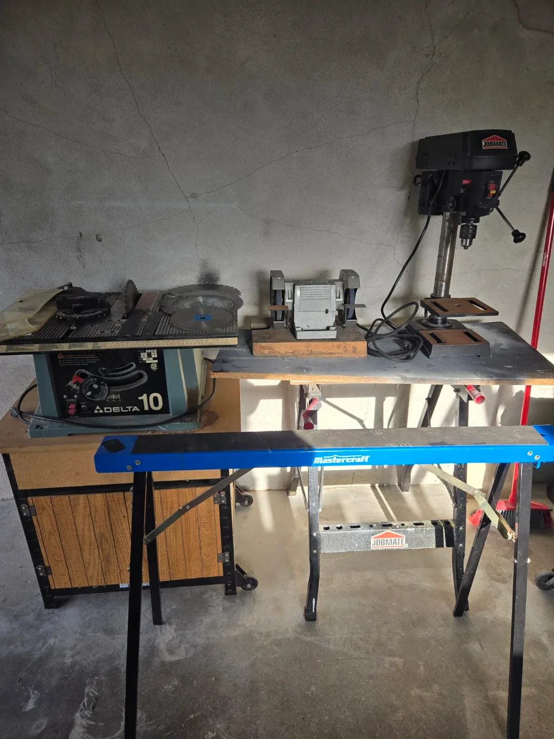 Table Saw/ Drill Press/ Grinder/ Portable Table/ Metal Saw Horse