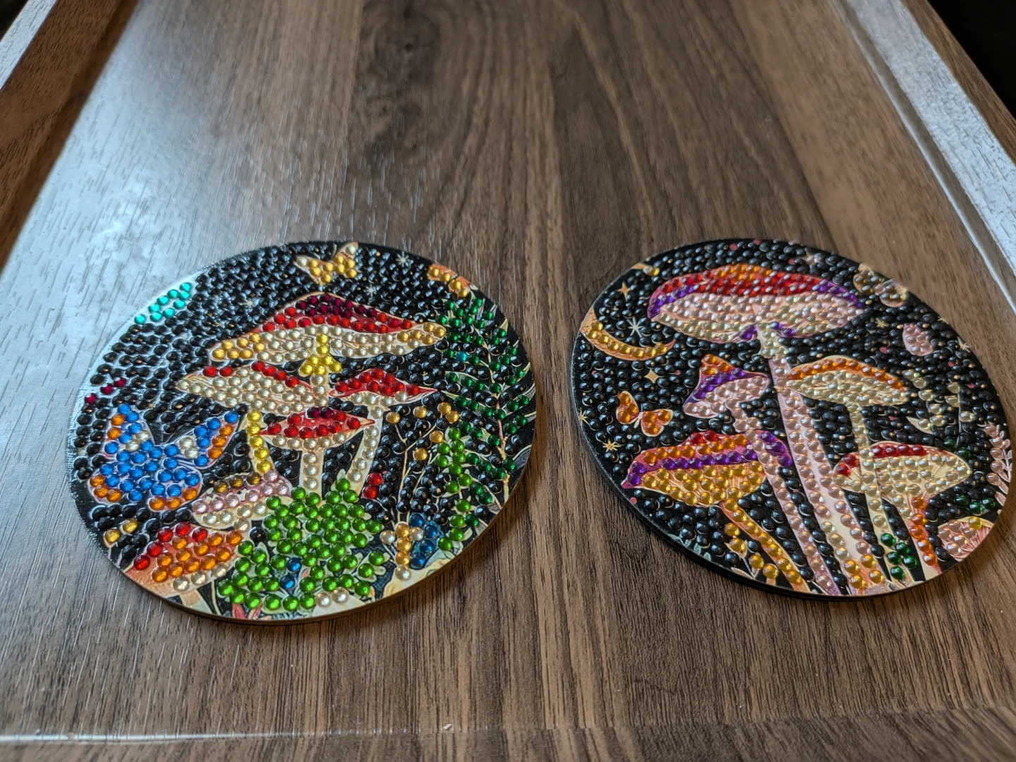 Set of 8 Mushroom Diamond Art Coasters - photo 3