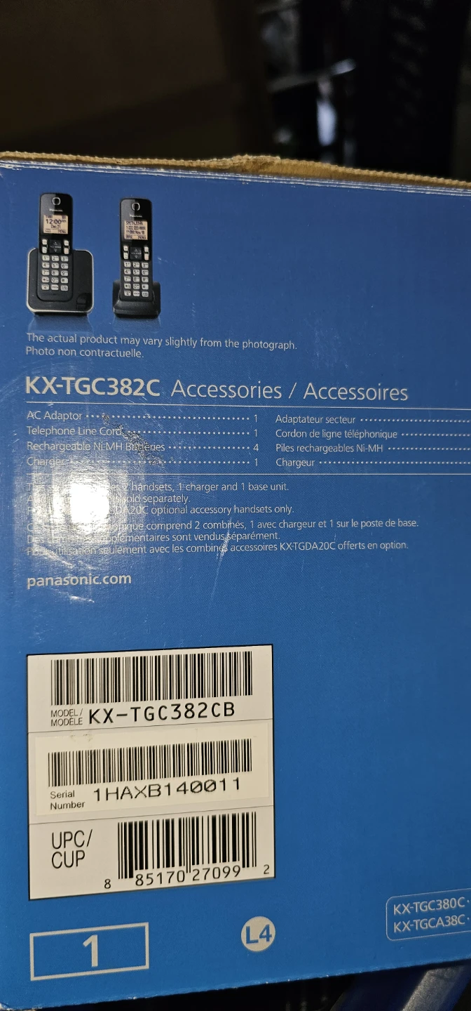 Panasonic KX-TGC382C Digital Cordless Phone - photo 2
