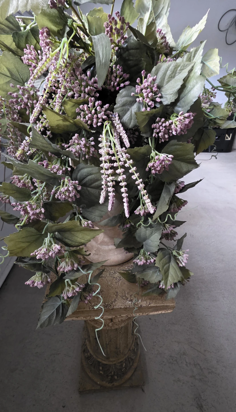 Classical Decorative Pedestal and Faux Plant - photo 4