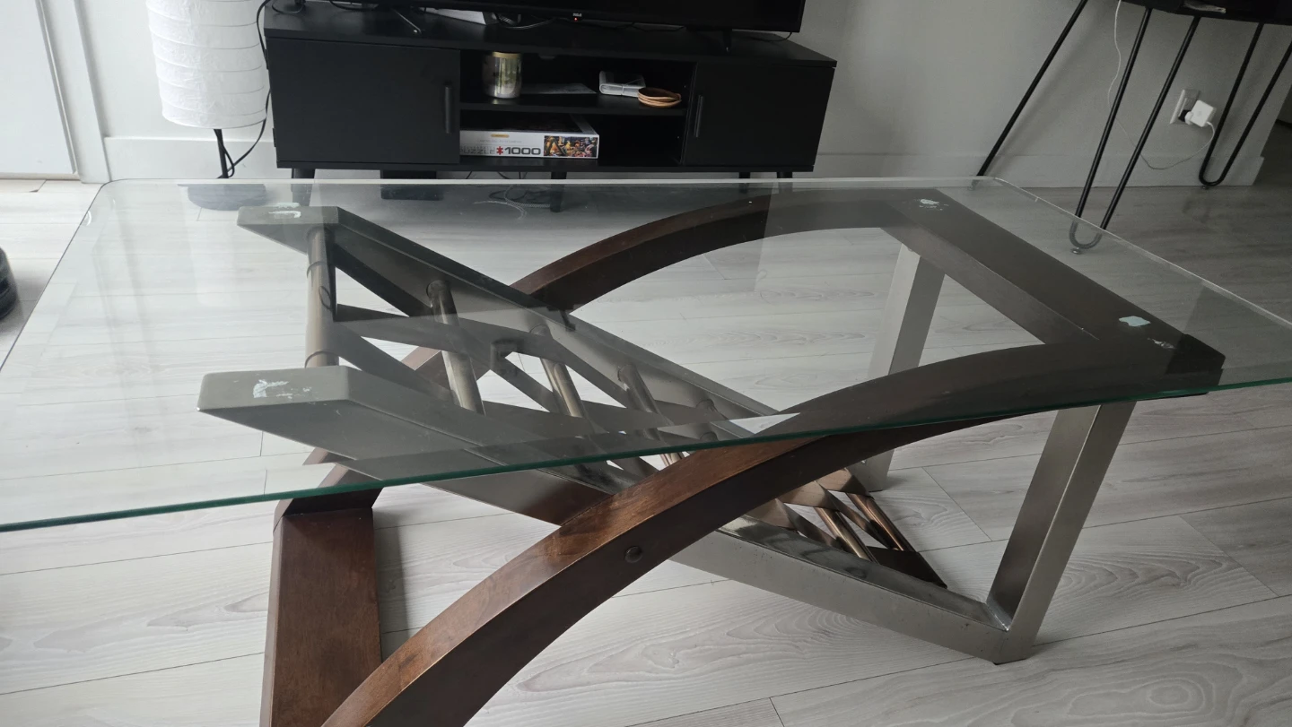 Modern Coffee Table with Glass Top