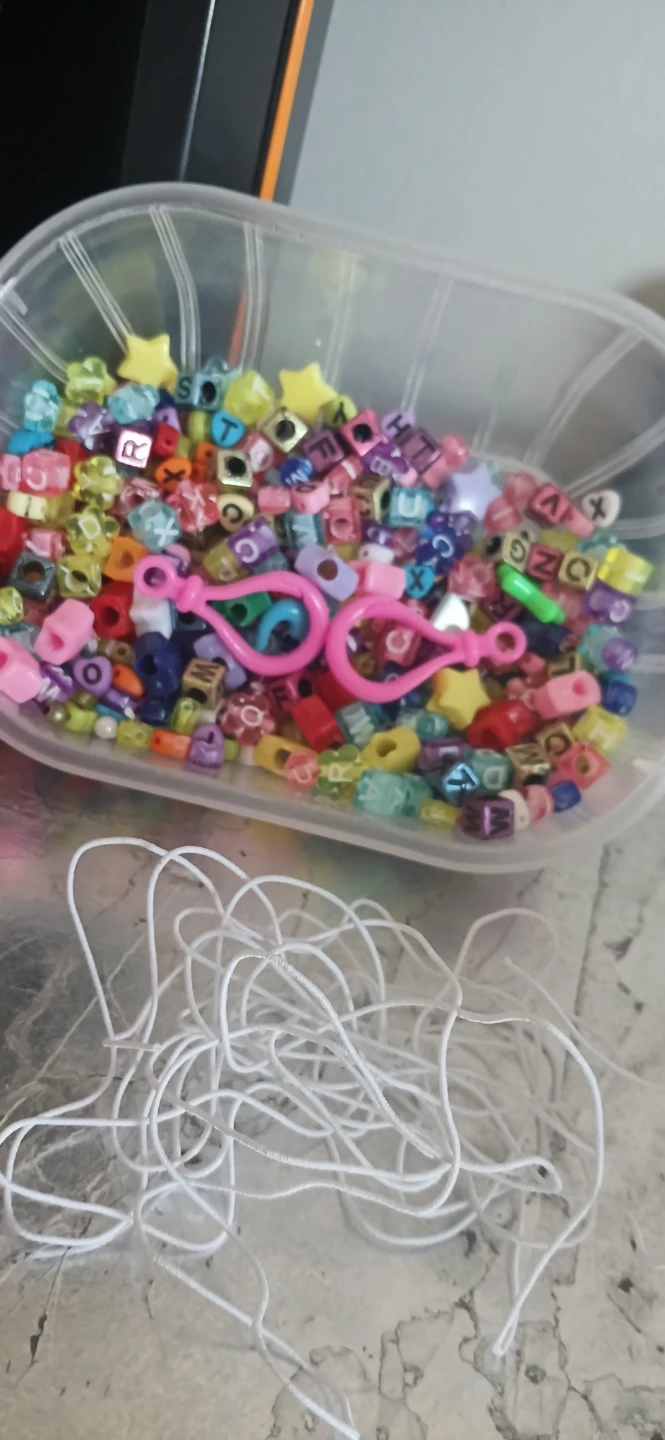 Assorted Colorful Alphabet and Shape Beads Set