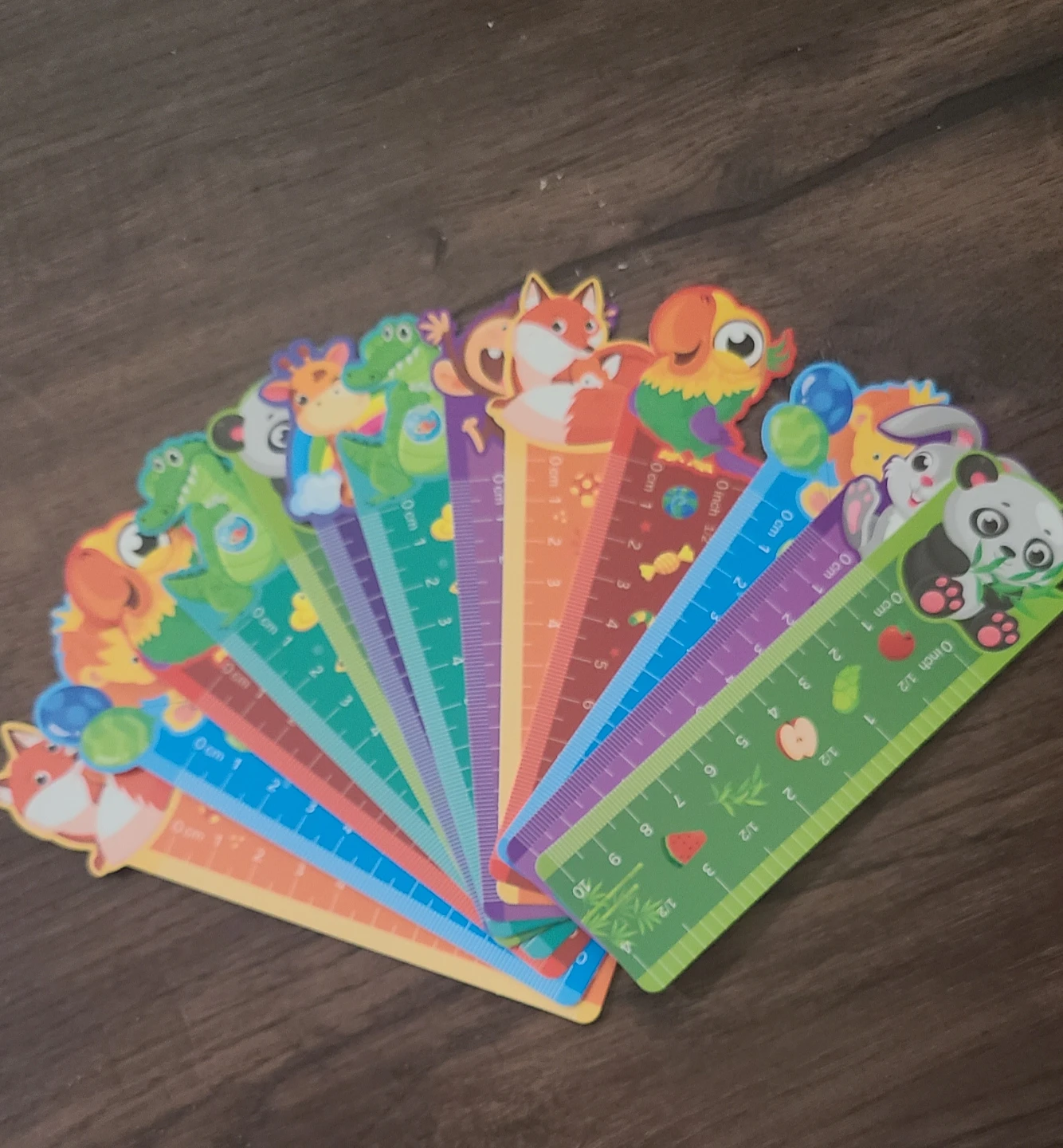 Set of 13 Animal Themed Rulers