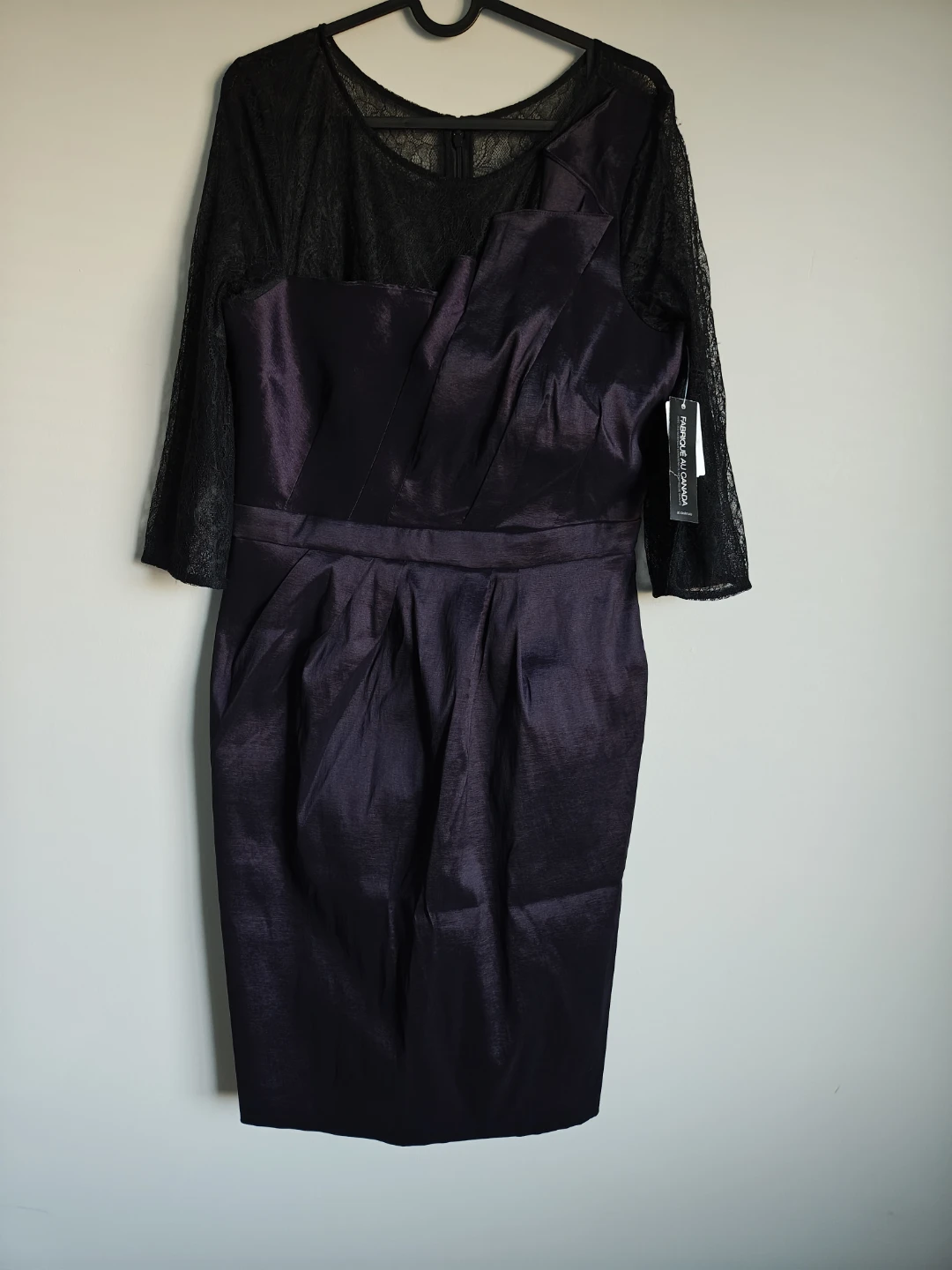 Le Chateau Black and Purple Dress