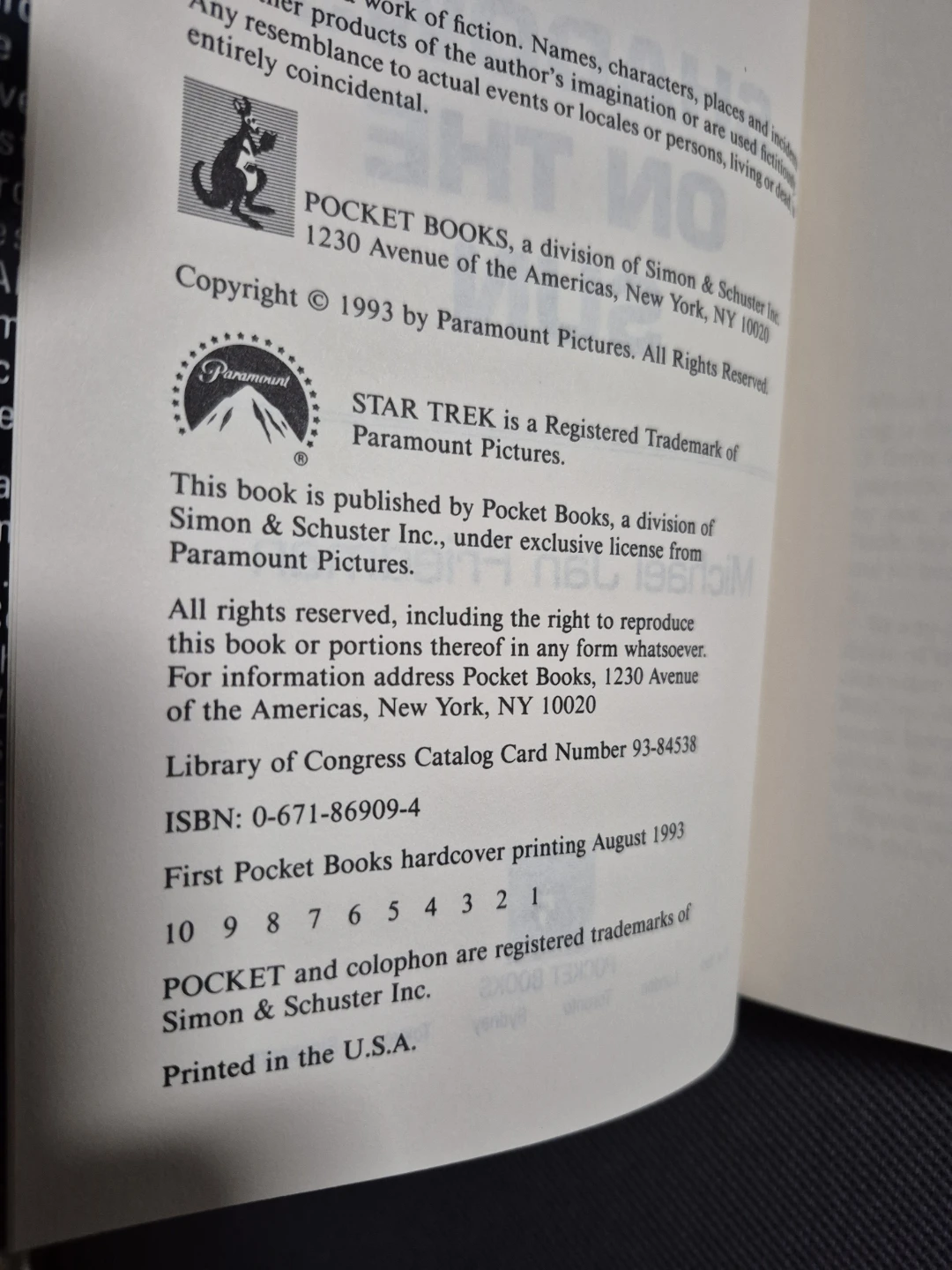 Star Trek: Shadows on the Sun (1st Edition - HC) - photo 4