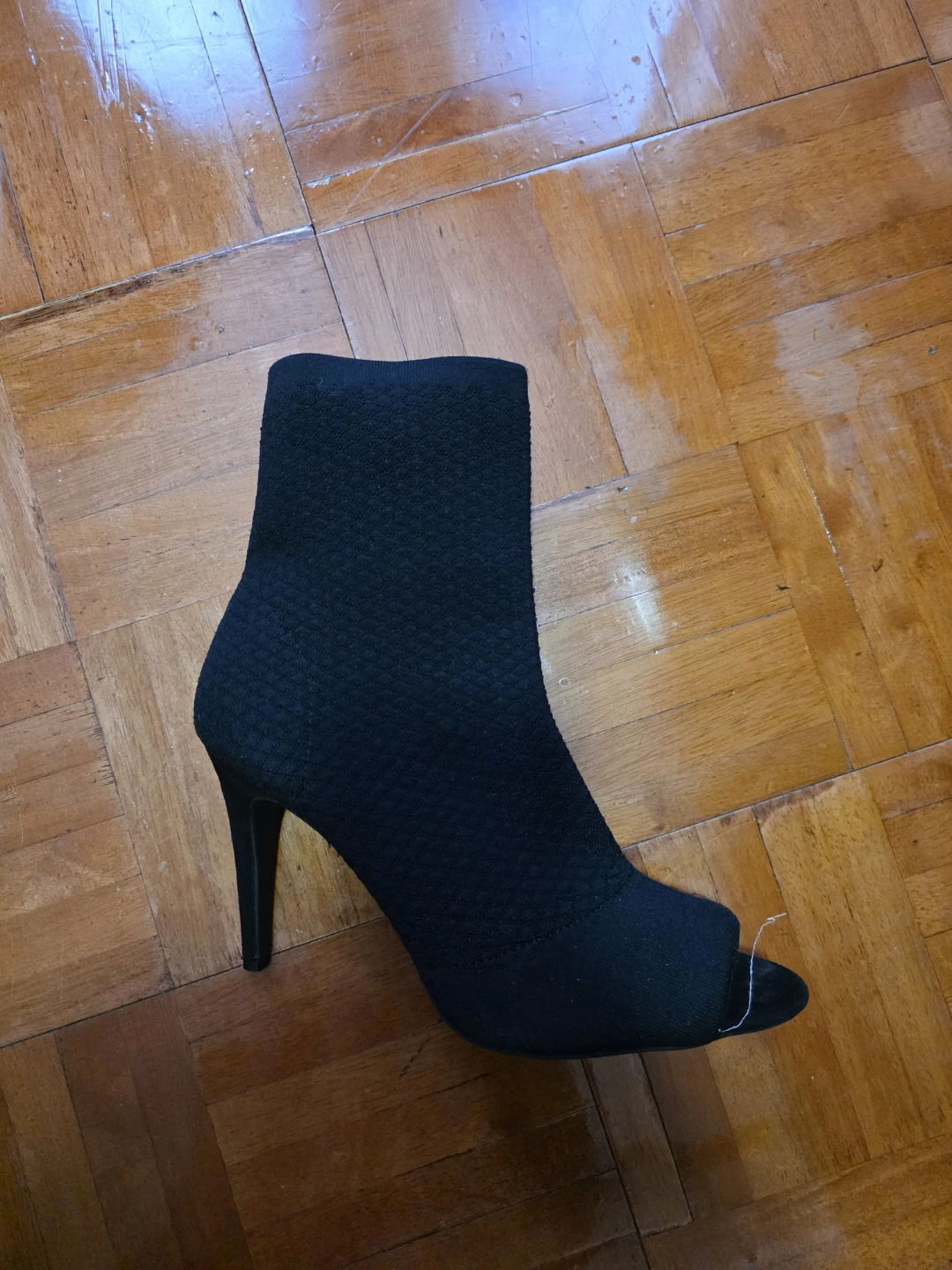 I.N.C. International Concepts Black Peep-Toe Sock Booties - photo 2