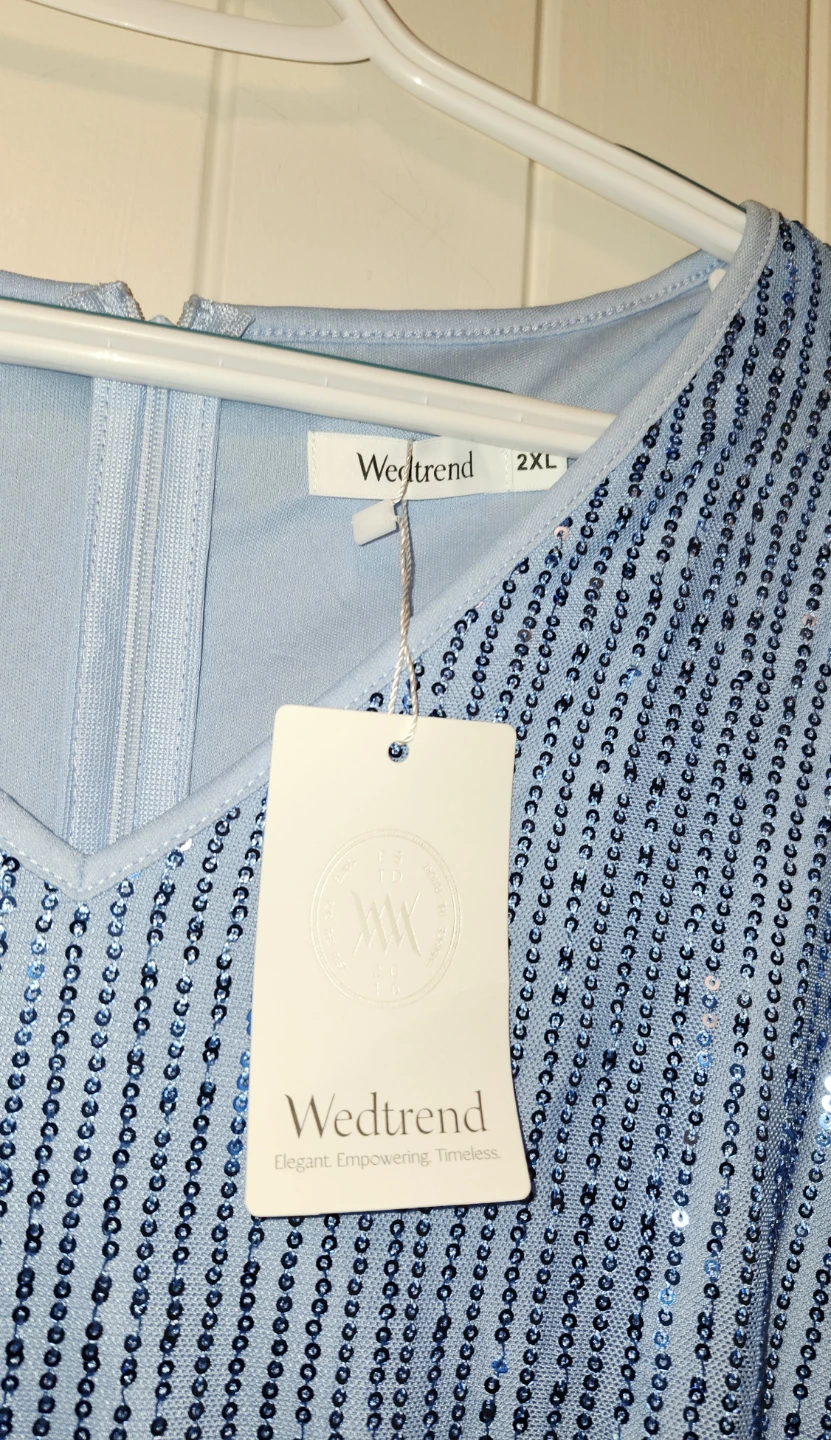 Wedtrend light blue sequin dress - photo 2