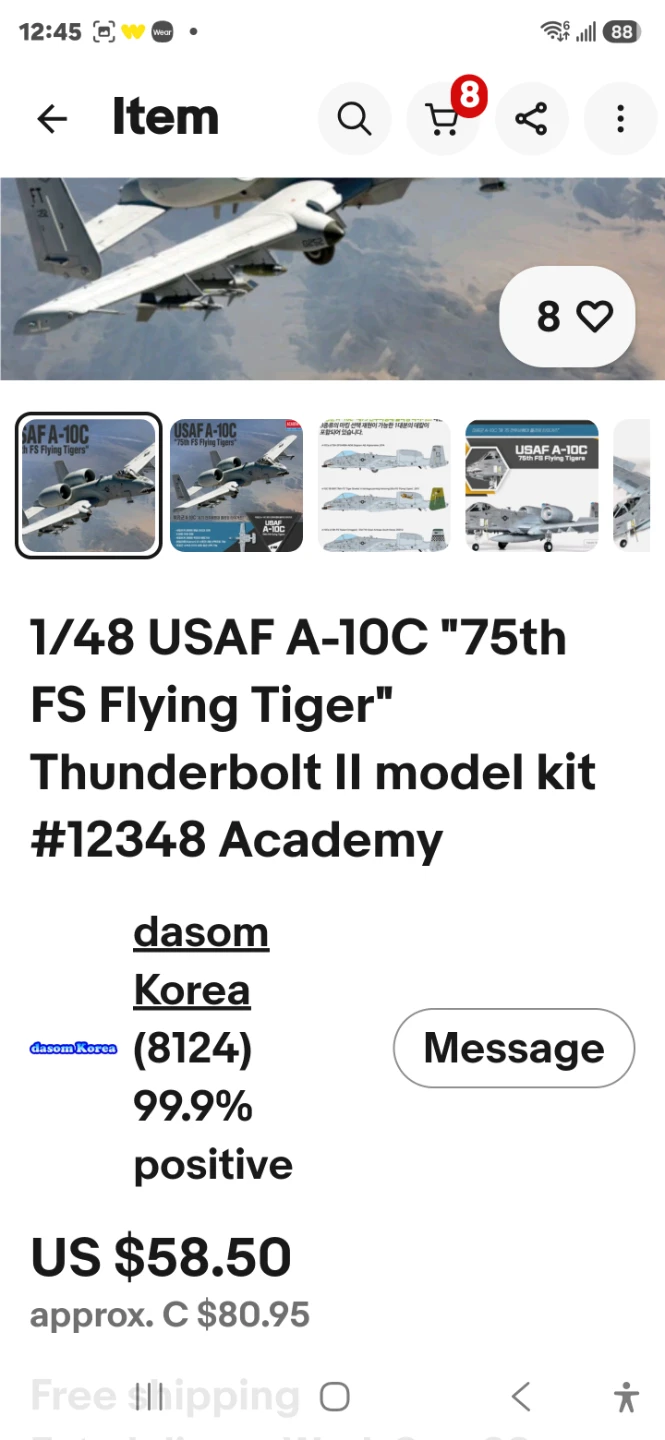 Models 1/48 USAF A-10C Flying Tiger Model Kit - photo 3