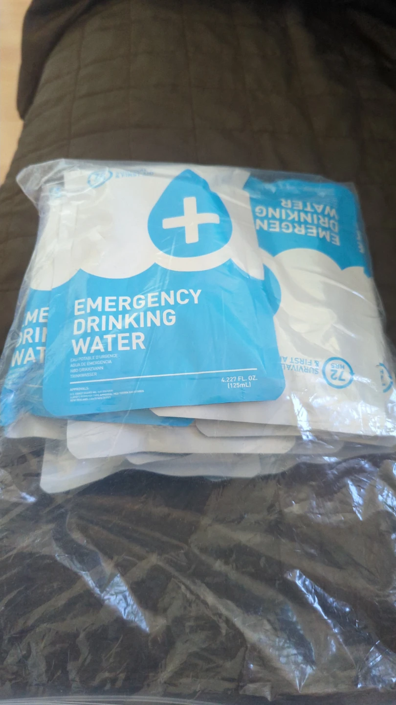 Emergency Drinking Water Pouches