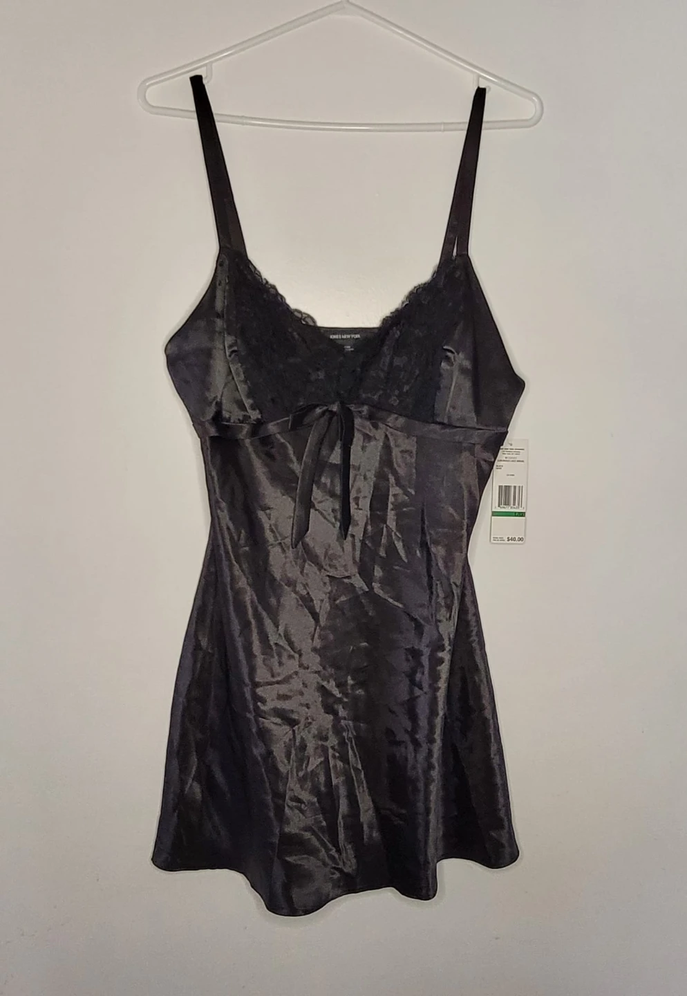 Jones New York Lace Bridal Chemise Black