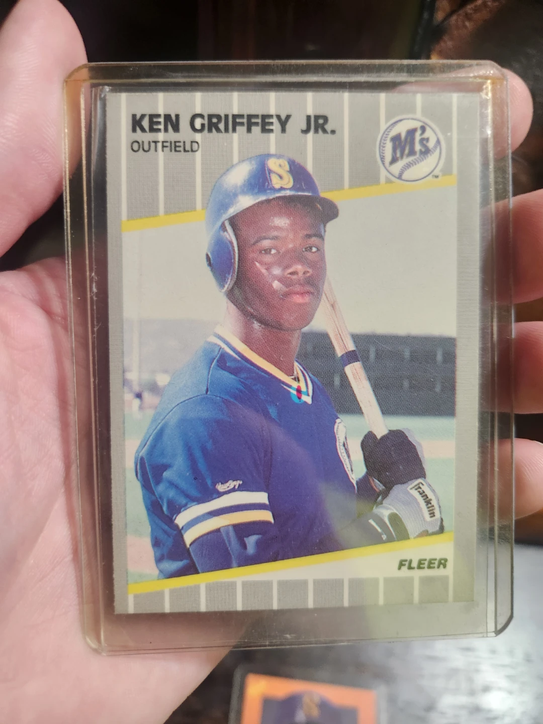 1989 Fleer Ken Griffey Jr. Rookie Card with Error Back