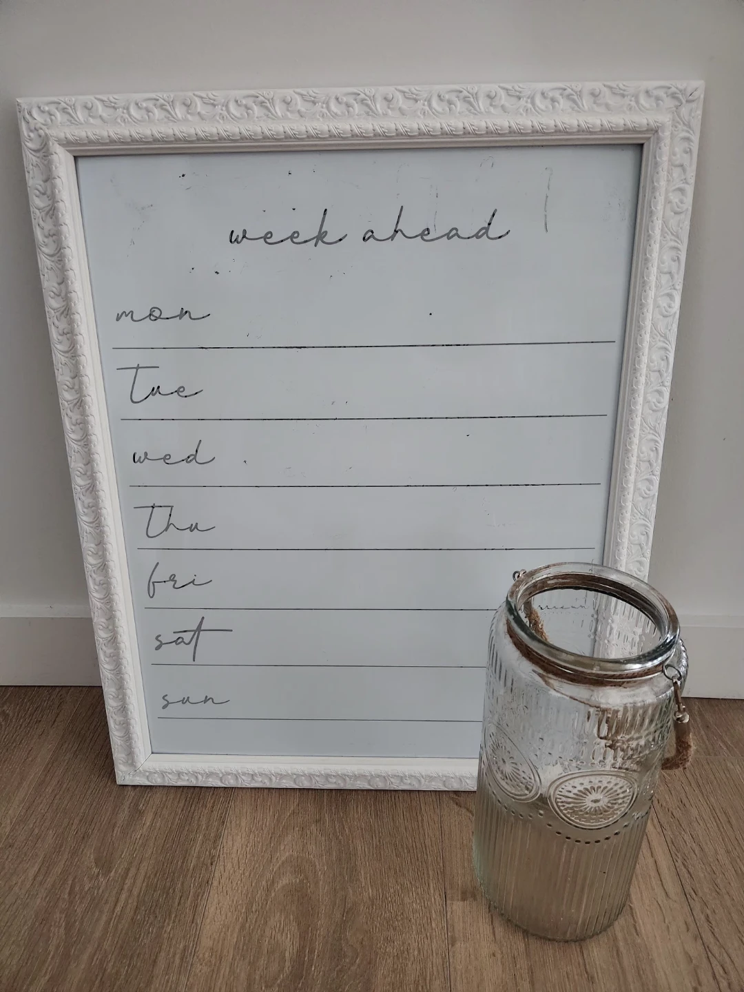 Parisian Home Whiteboard & FREE  vase/candle holder