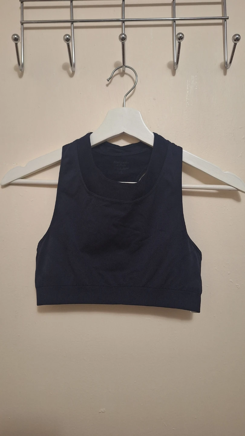 Abercrombie and Fitch Navy Blue Layered Sports Bra