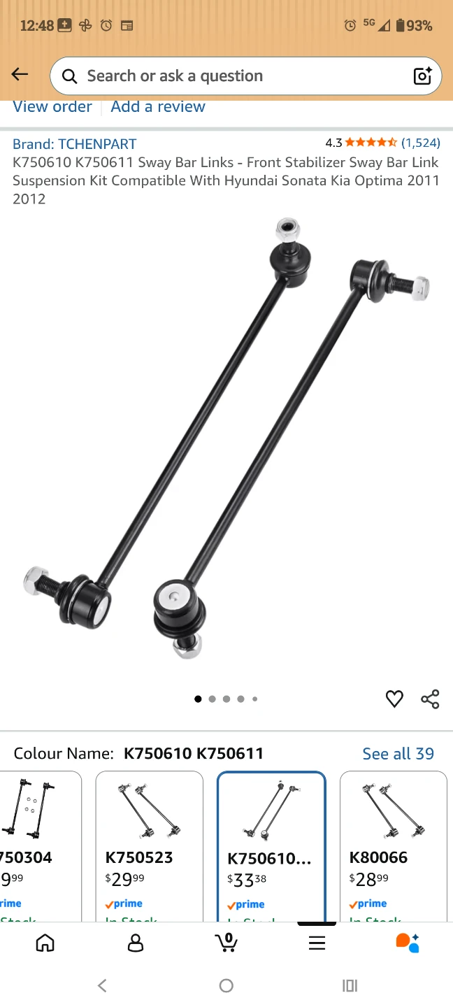 FRONT SWAY BAR LINKS - photo 3