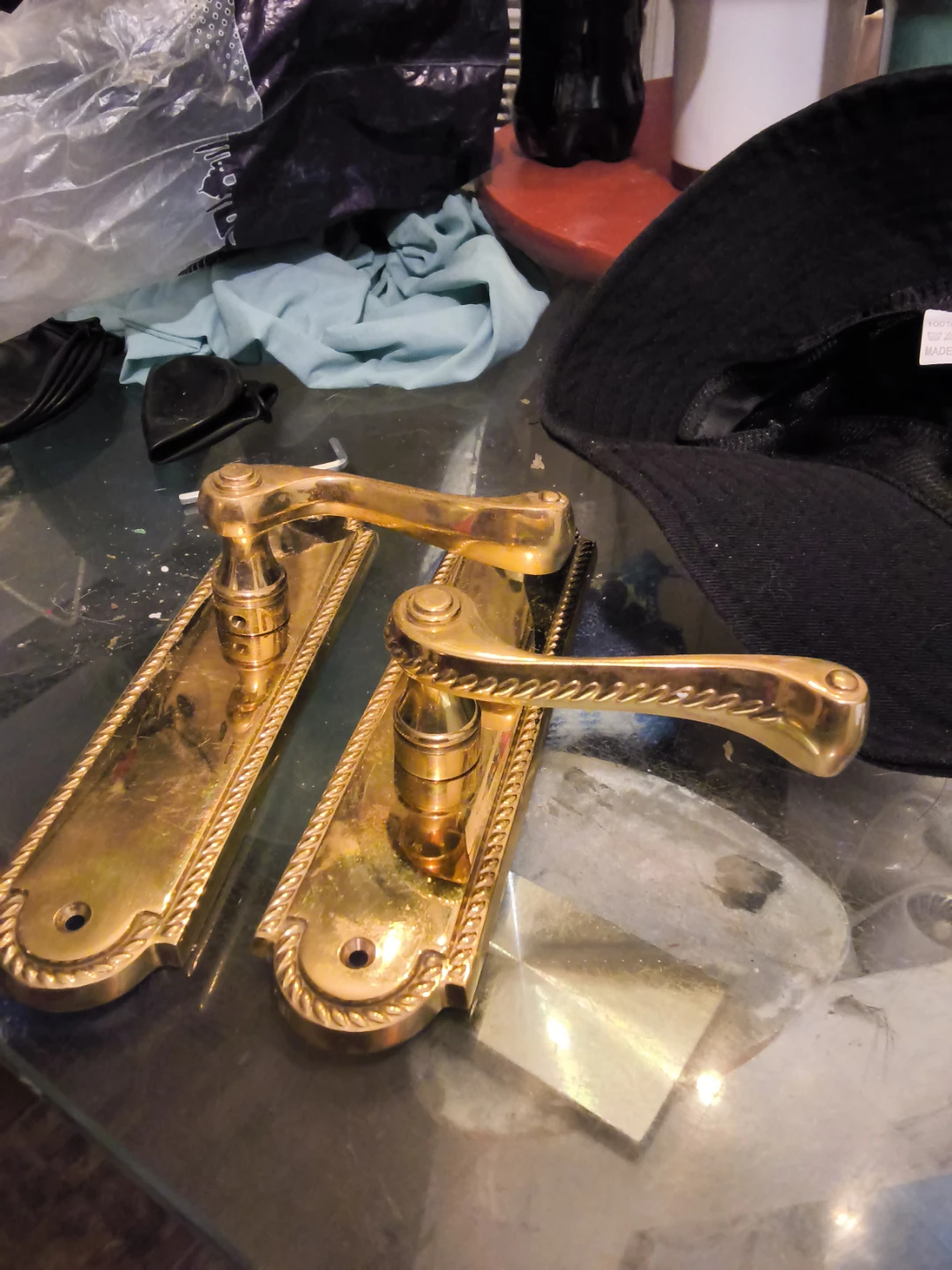 Vintage Brass Door Handles
