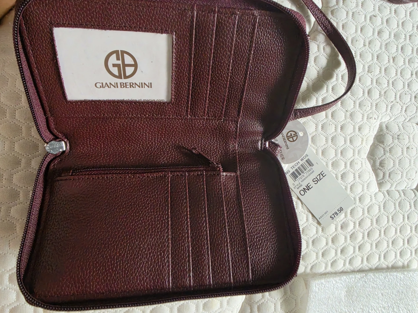 Giani Bernini Wine Leather Crossbody Phone Wallet 🏈 - photo 2