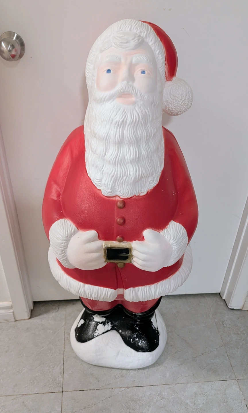 Vintage Lighted Blow Mold Santa Clause for Christmas Decoration