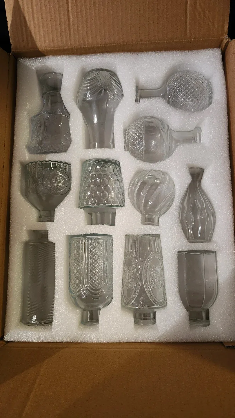 Set of 12 Small Decorative Glass Vases - photo 4