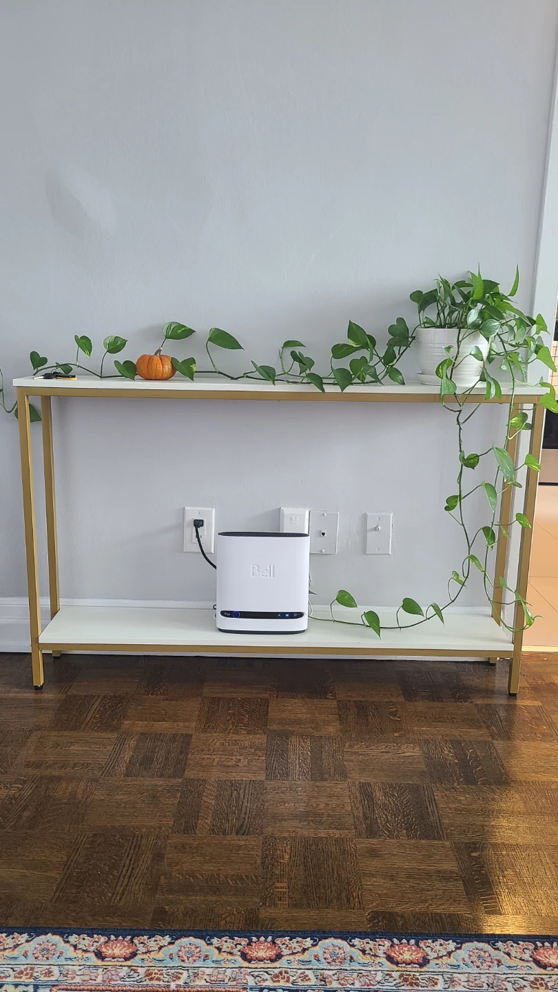 Gold and White Console Table