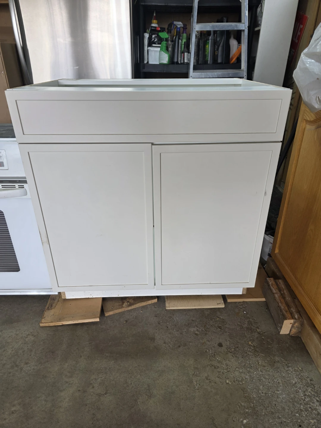 White Bathroom Vanity Cabinet Base - photo 2