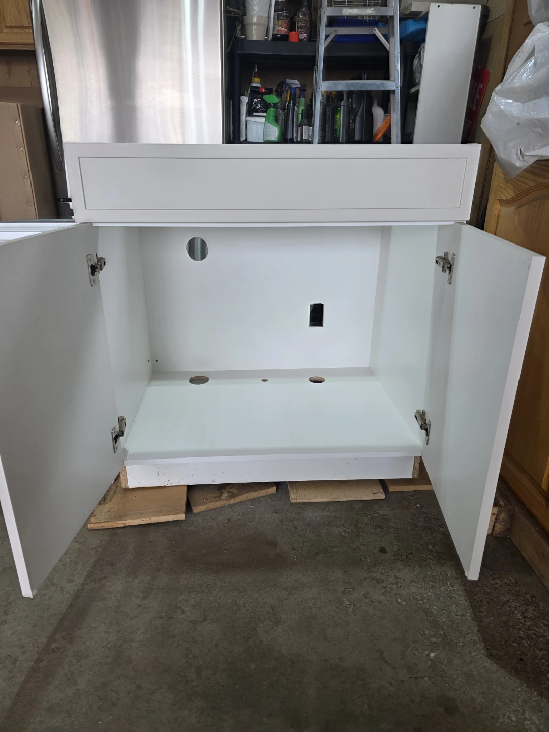 White Bathroom Vanity Cabinet Base - photo 3