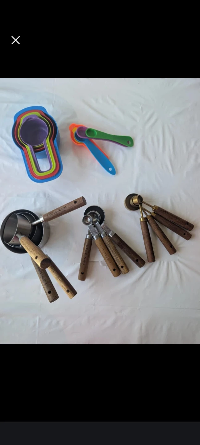 Two Sets of Measuring Cups and Spoons