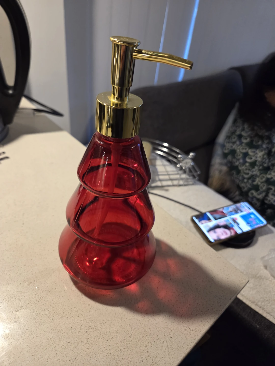 Red Christmas Tree Soap Dispenser - photo 5