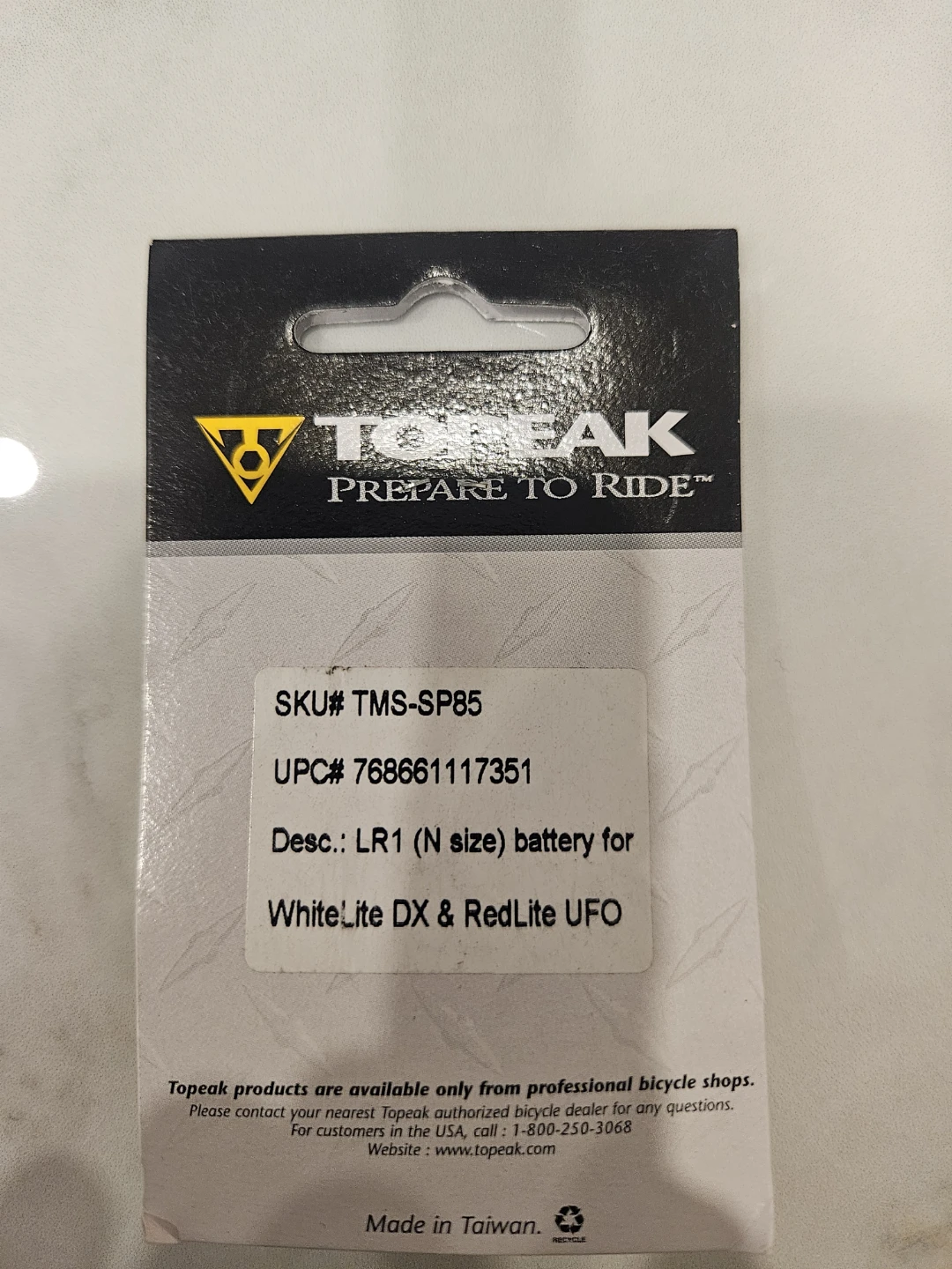 Topeak N Size Battery for WhiteLite DX and RedLite UFO
