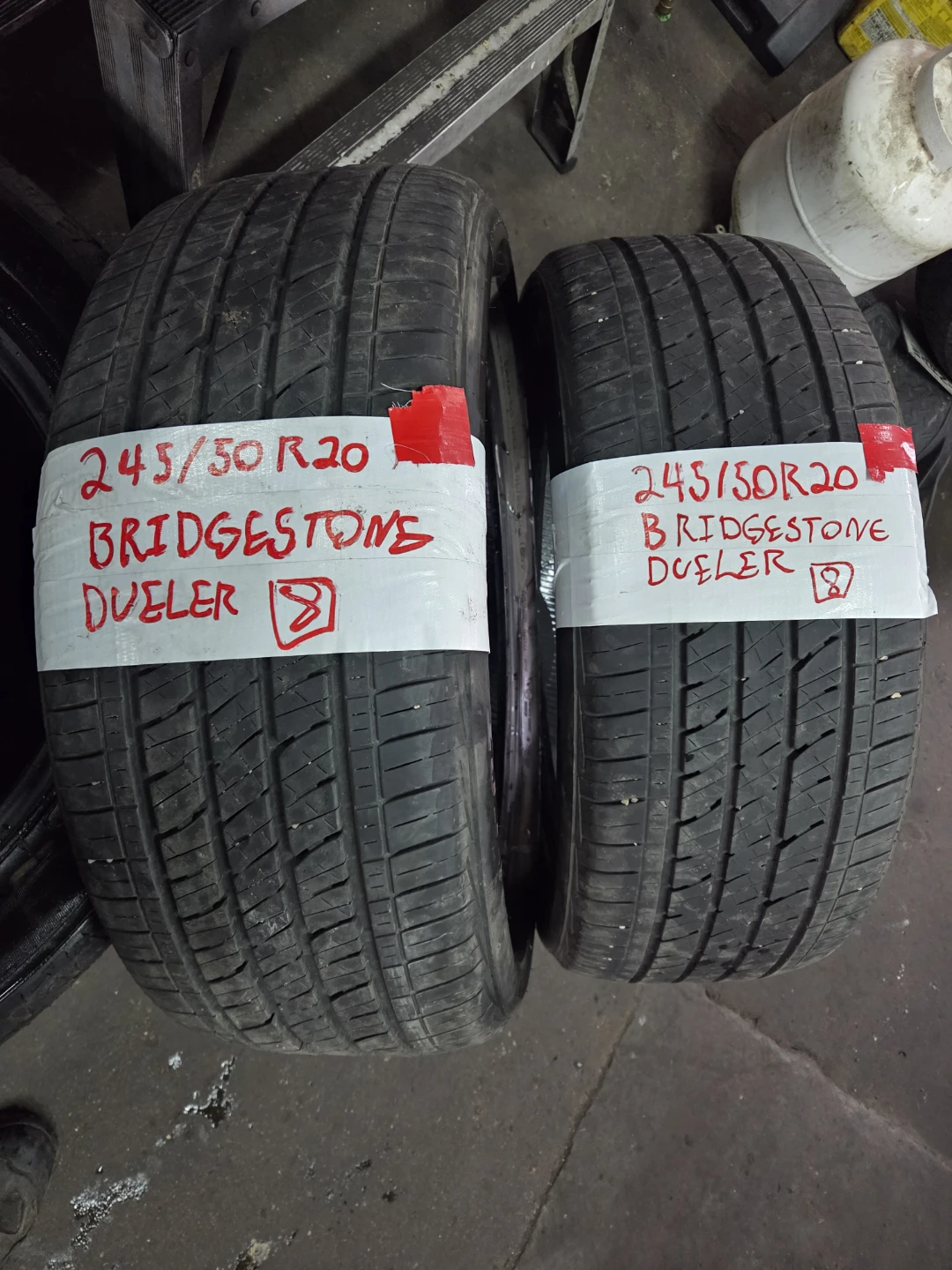 2x Bridgestone Dueler 245/50R20 Tires