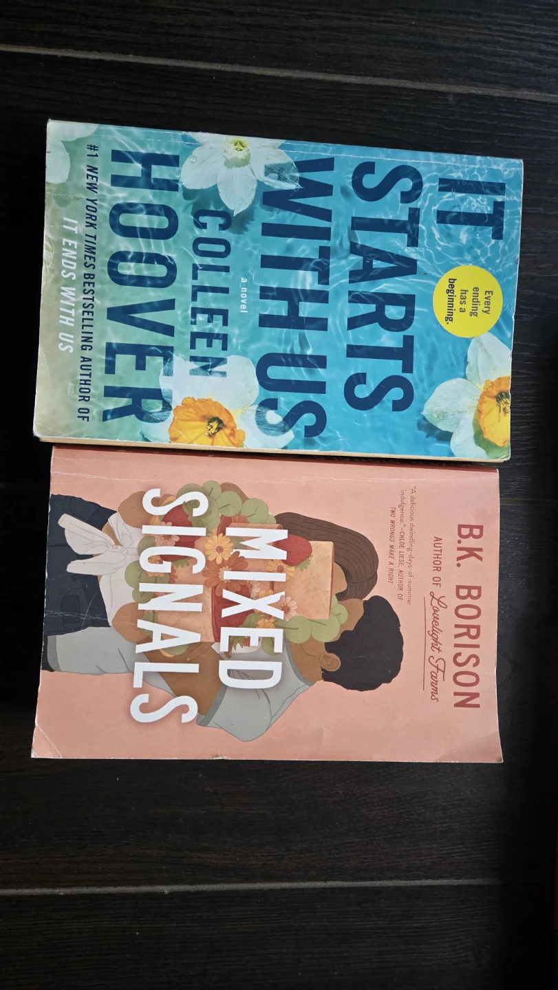 Two Romance Novels by Colleen Hoover and B.K. Borison
