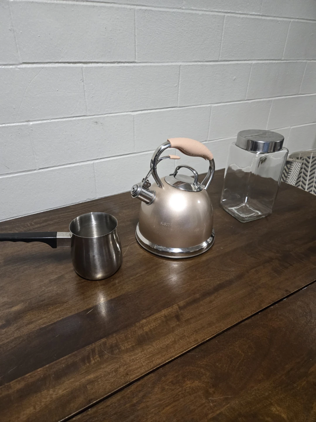 3-Piece "Rise & Shine" Stovetop Tea Kettle & Coffee Pot Station - photo 3