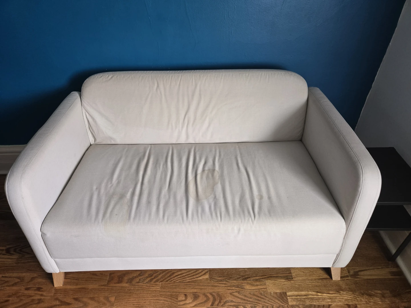 Off-white loveseat sofa