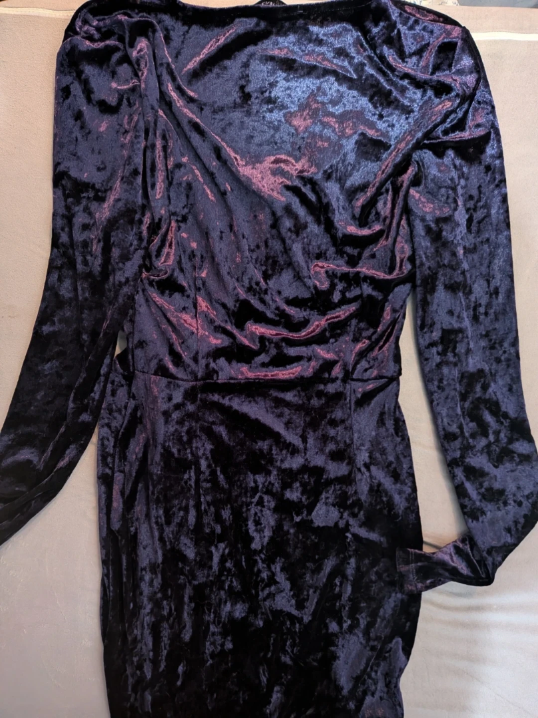 MNG Velvet Wrap Dress - Size 4 - photo 4