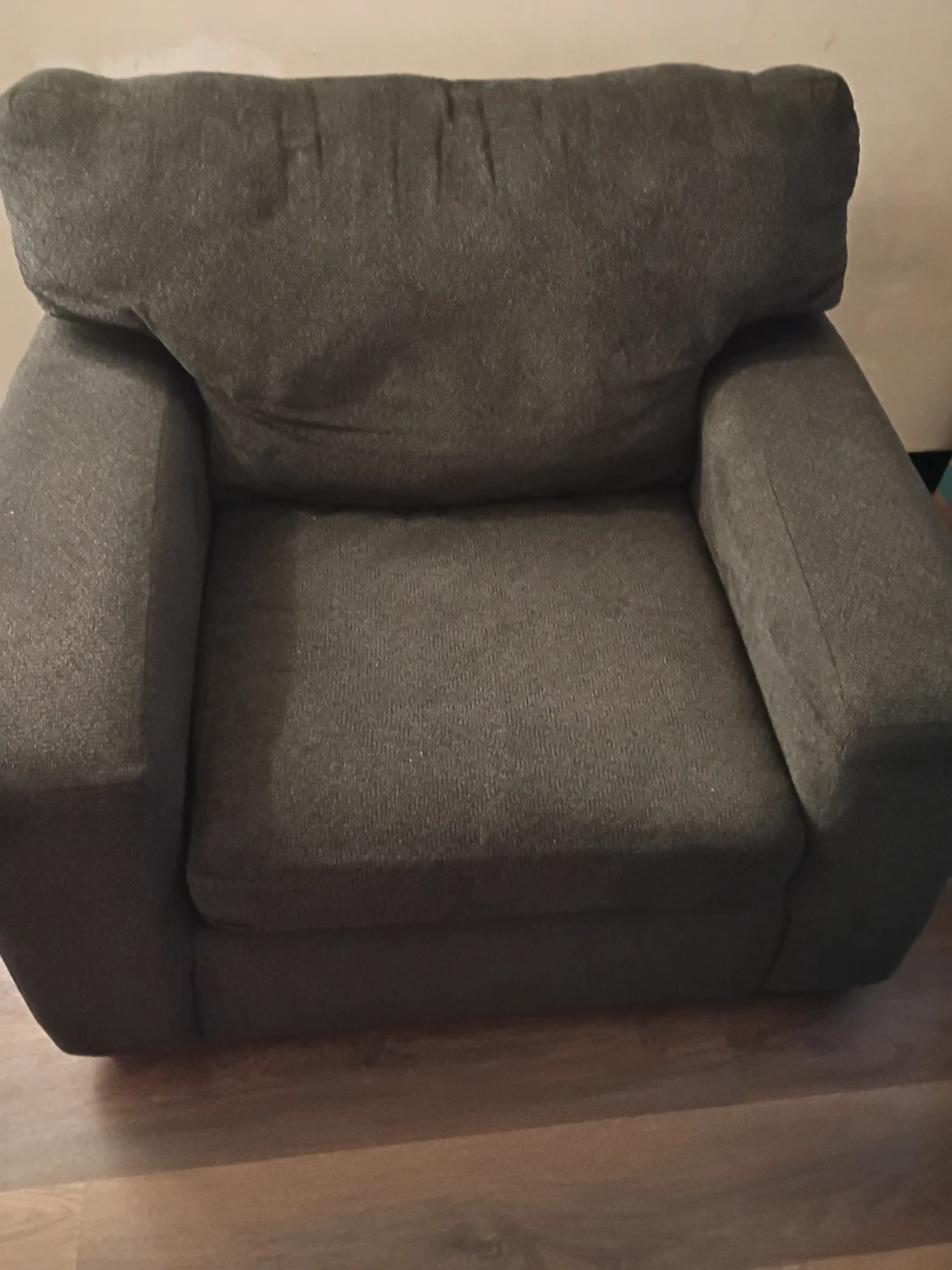 Dark Gray Upholstered Armchair - photo 2