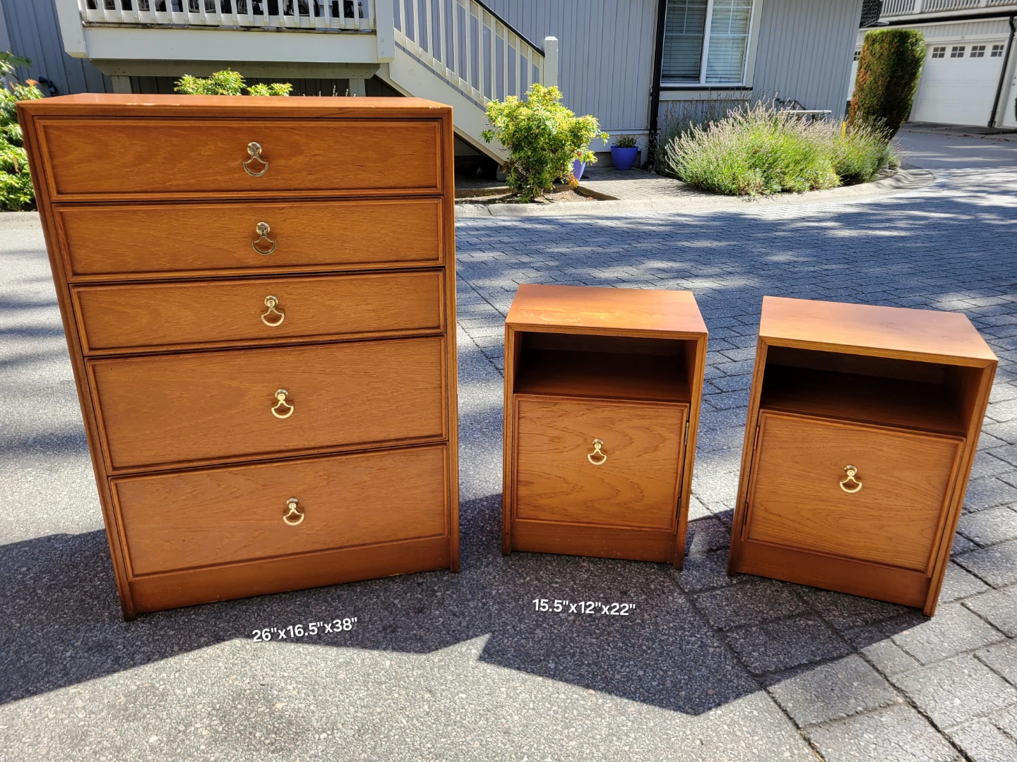 Mid-Century Modern (MCM) 5-Drawer Dresser & Nightstand Set - photo 2